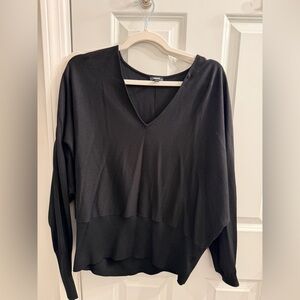 Express Black V-Neck Sweatshirt